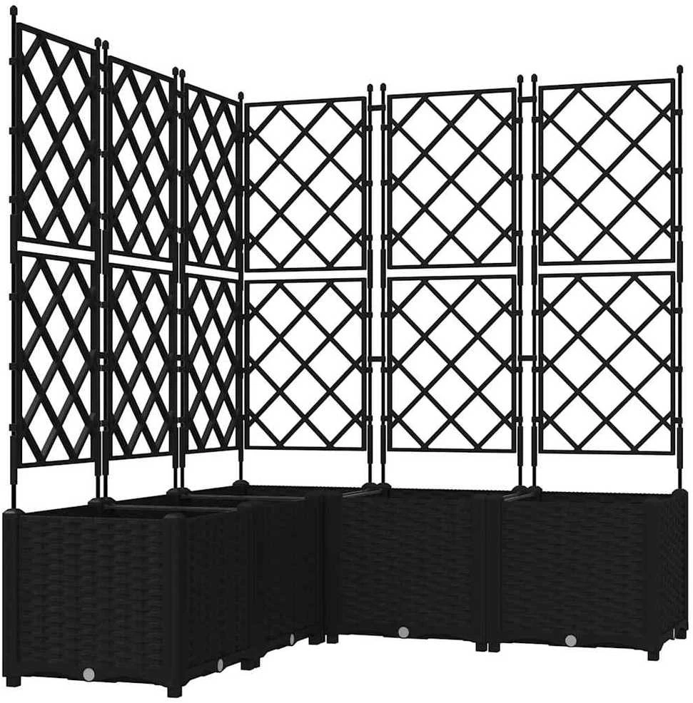 Sodo vazonas 5 vnt. Juoda 120 x 120 x 143 cm PP