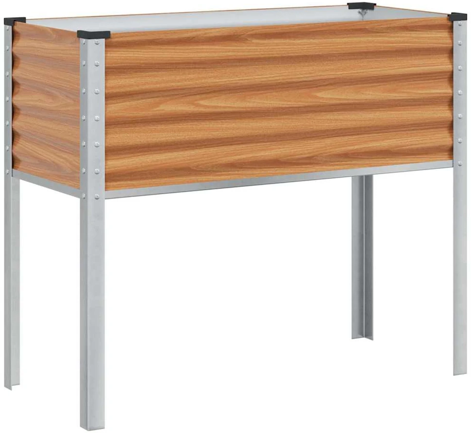 Sodo vazonas Šviesiai rudas 100 x 45 x 90 cm Cinkuota plienas