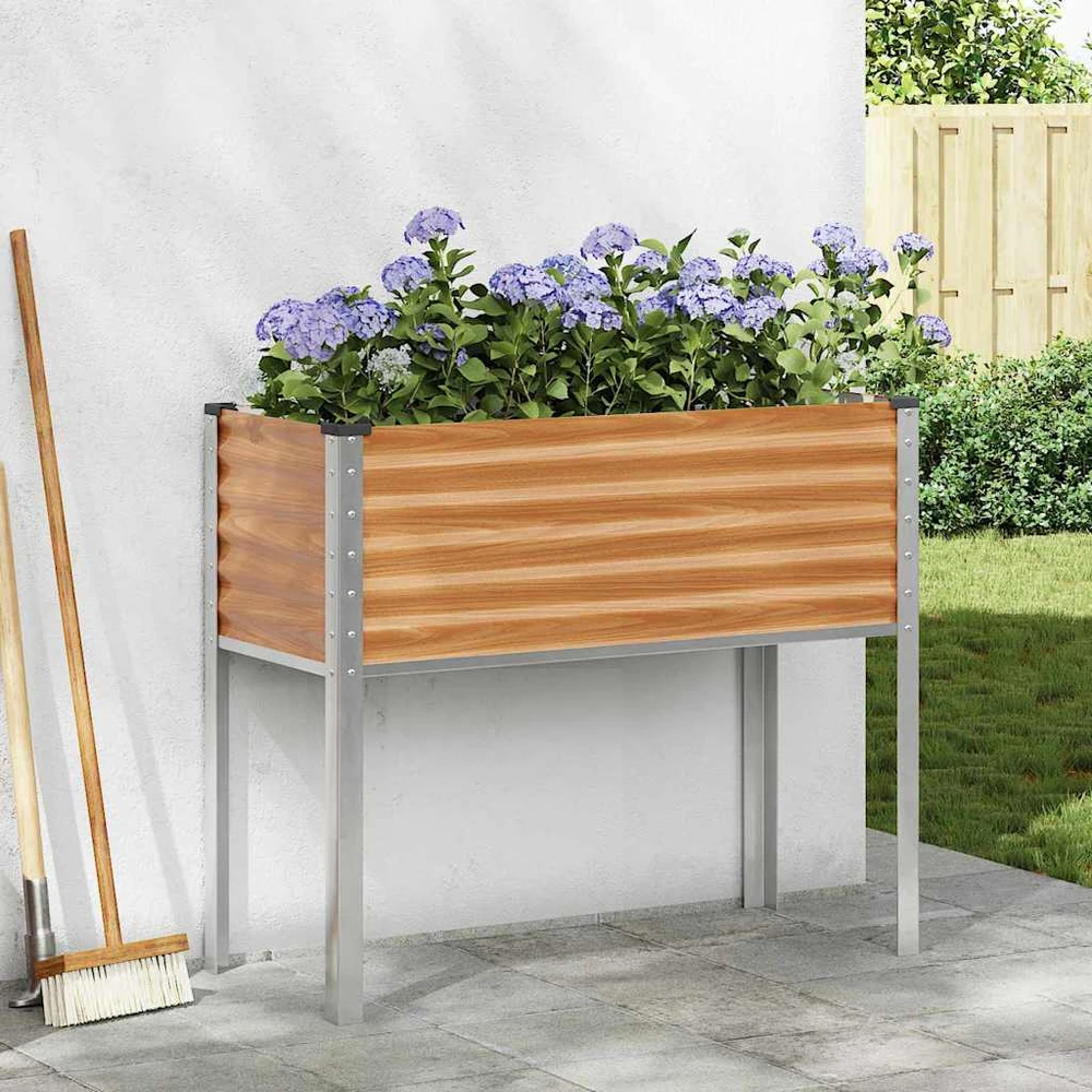Sodo vazonas Šviesiai rudas 100 x 45 x 90 cm Cinkuota plienas