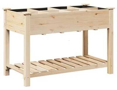 Sodo vazonas Smėlio 115 x 59 x 76,5 cm Kietasis pušinis medis