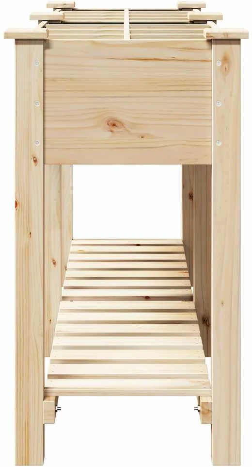 Sodo vazonas Smėlio 161,5 x 45 x 76,5 cm Kietasis pušinis medis