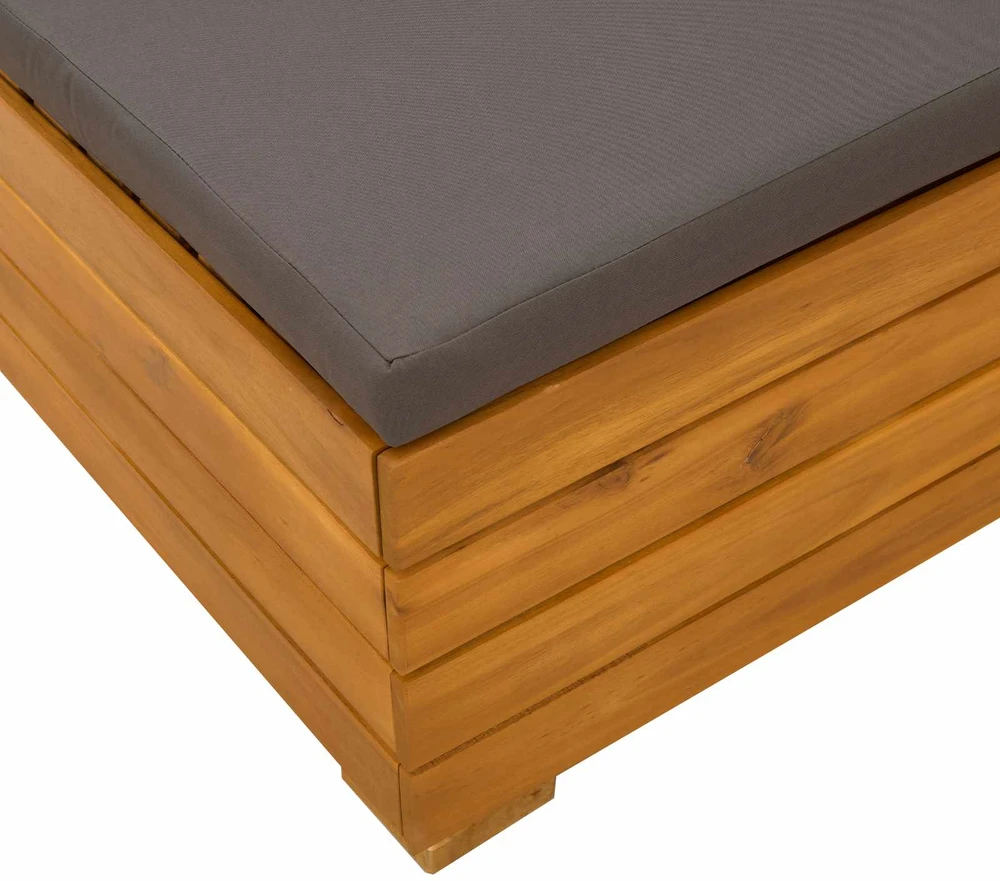 Sodo vidurinė sofa Kietos akacijos mediena Ruda