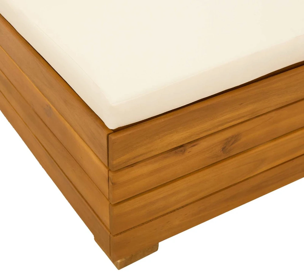 Sodo vidurinė sofa Kietos akacijos mediena Ruda