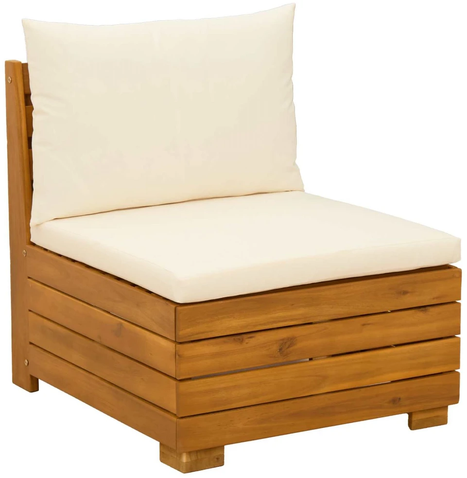 Sodo vidurinė sofa Kietos akacijos mediena Ruda