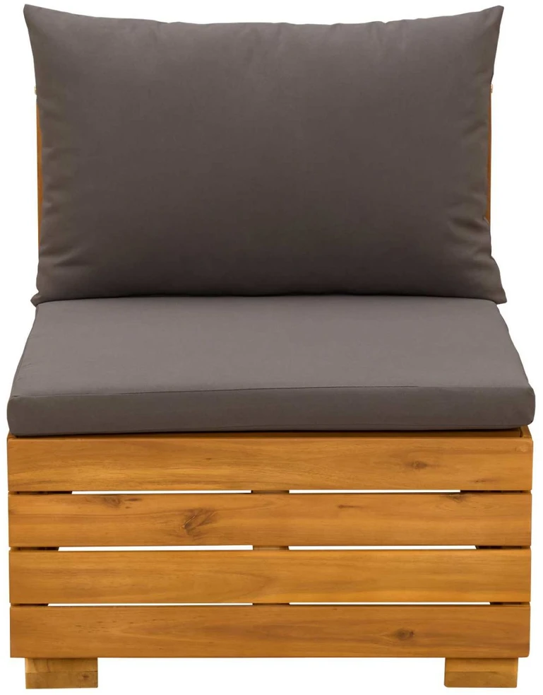 Sodo vidurinė sofa Kietos akacijos mediena Ruda