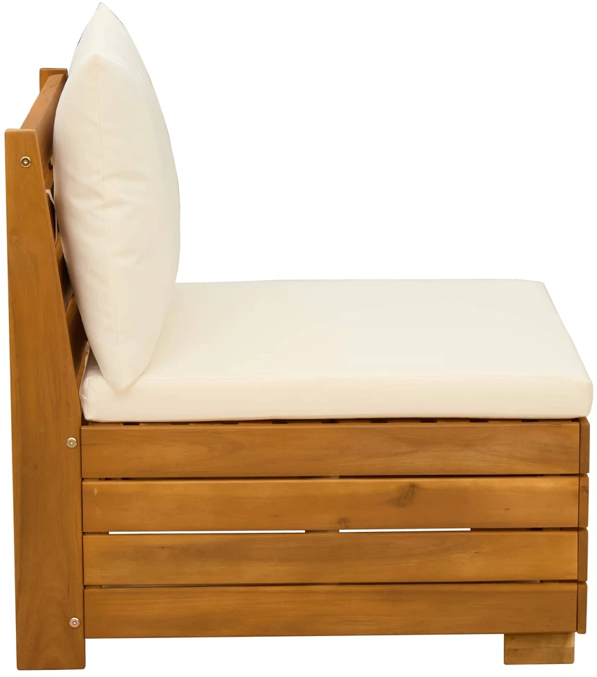 Sodo vidurinė sofa Kietos akacijos mediena Ruda