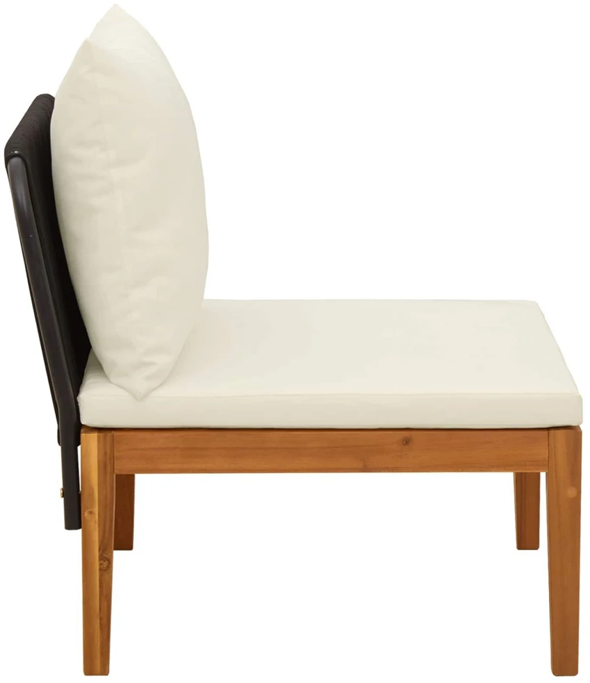 Sodo vidurinė sofa su pagalvėlėmis Natūrali