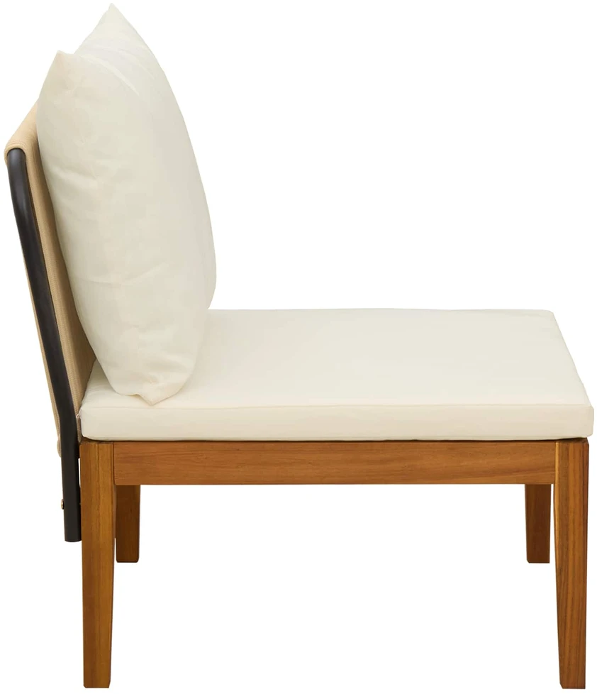 Sodo vidurinė sofa su pagalvėlėmis Natūrali