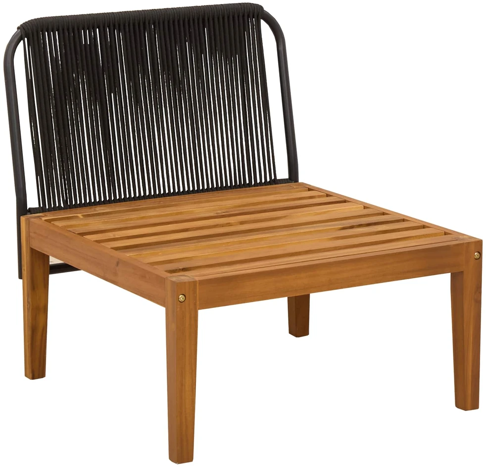 Sodo vidurinė sofa su pagalvėlėmis Natūrali