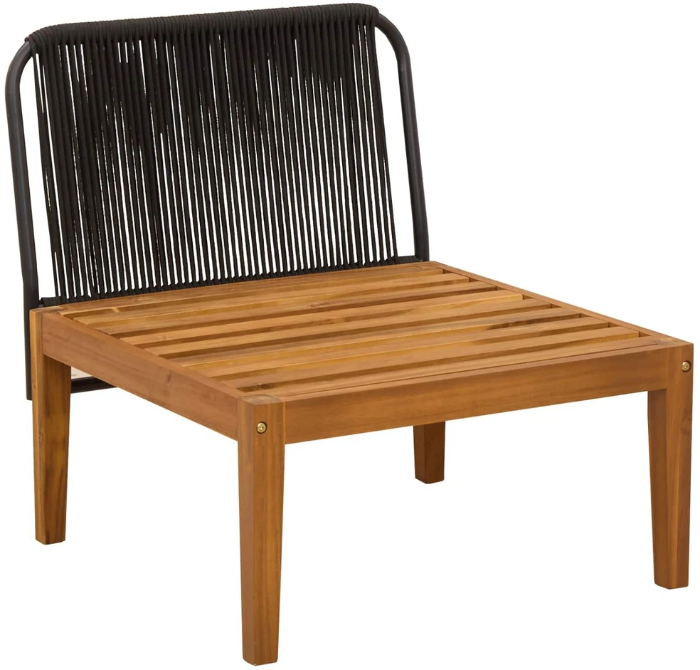Sodo vidurinė sofa su pagalvėlėmis Natūrali