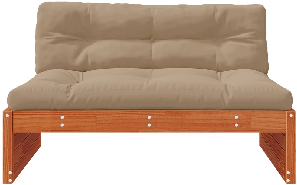 Sodo vidurinė sofa Tvirtas pušies medis Vaško Ruda