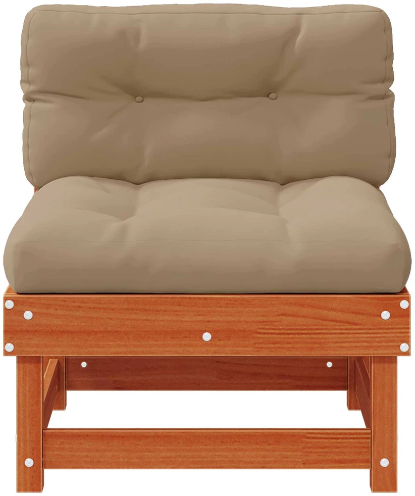 Sodo vidurinė sofa Tvirtas pušies medis Vaško Ruda