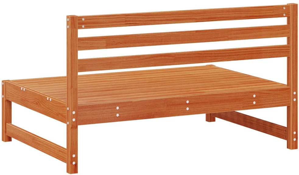 Sodo vidurinė sofa Tvirtas pušies medis Vaško Ruda