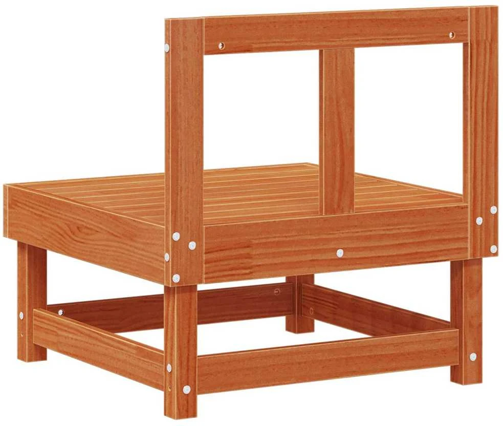 Sodo vidurinė sofa Tvirtas pušies medis Vaško Ruda