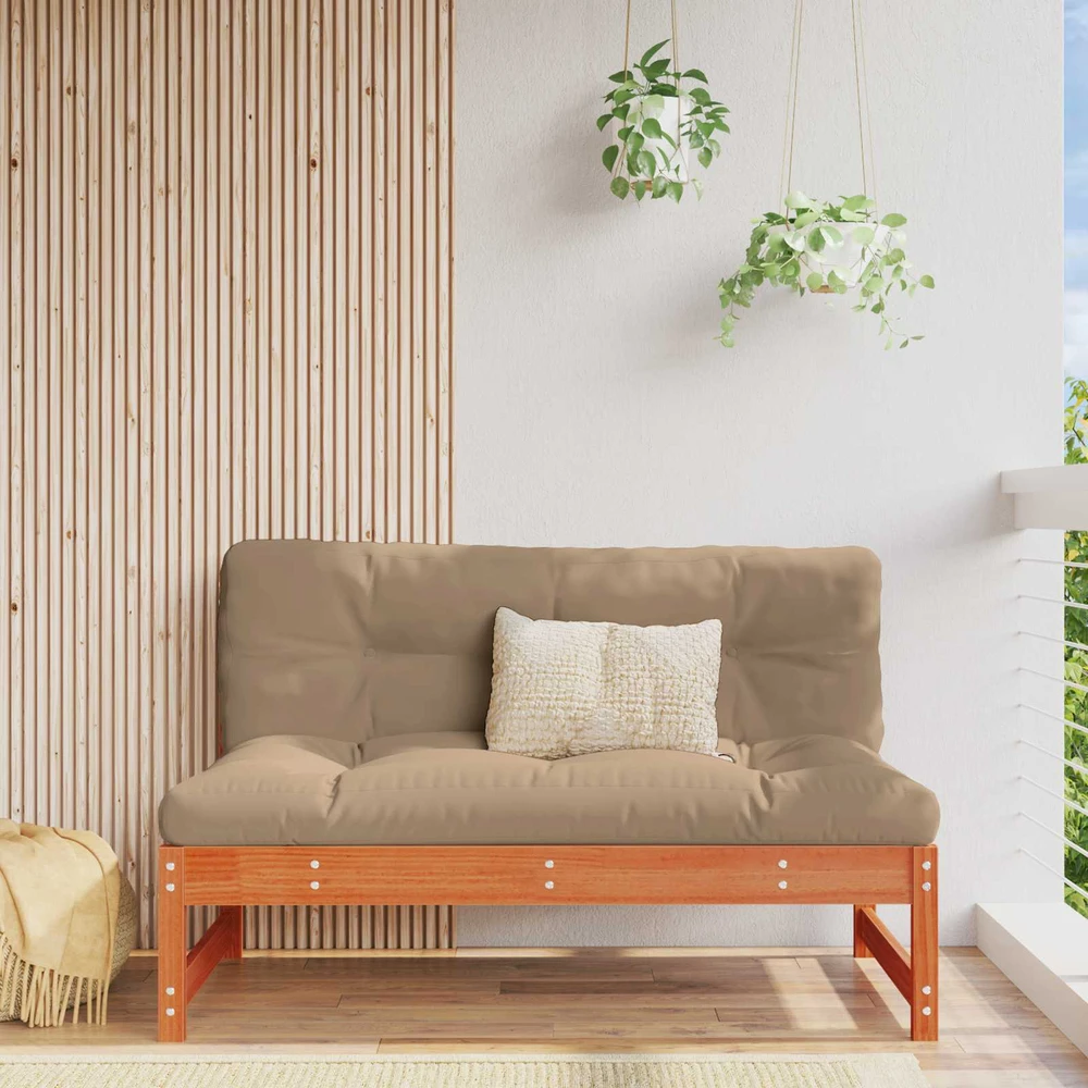 Sodo vidurinė sofa Tvirtas pušies medis Vaško Ruda