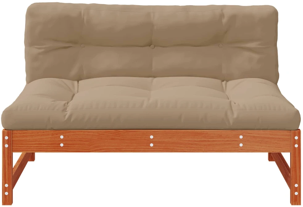 Sodo vidurinė sofa Tvirtas pušies medis Vaško Ruda