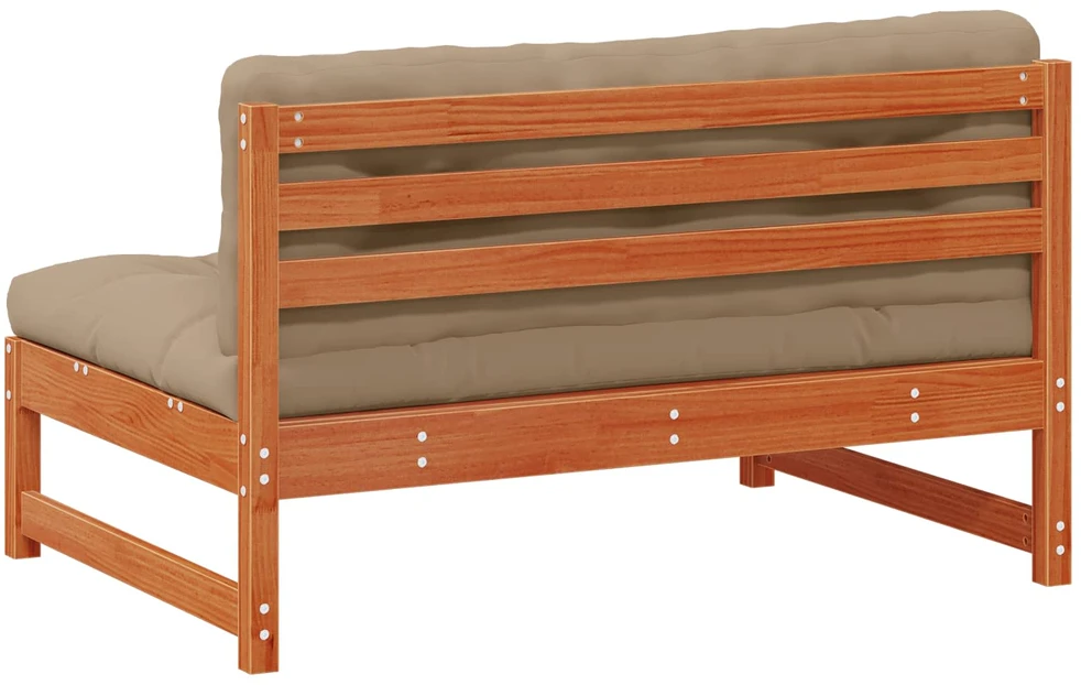 Sodo vidurinė sofa Tvirtas pušies medis Vaško Ruda