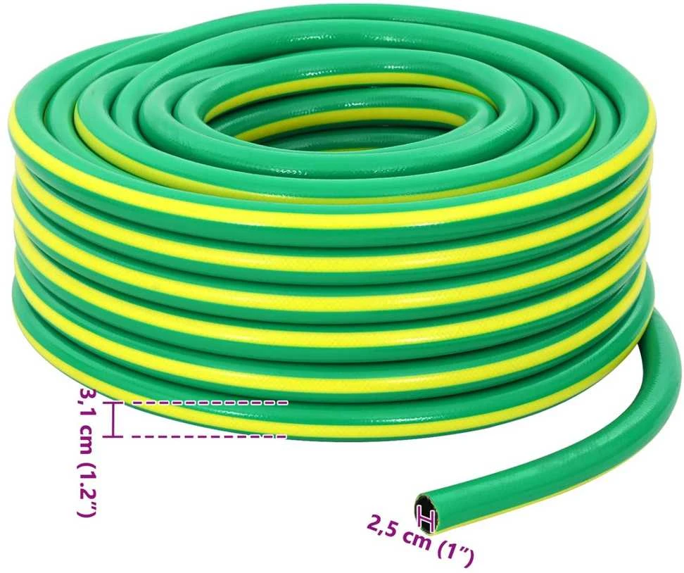 Sodo žarna 5 sluoksnių Žalia ir geltona 25 mm PVC