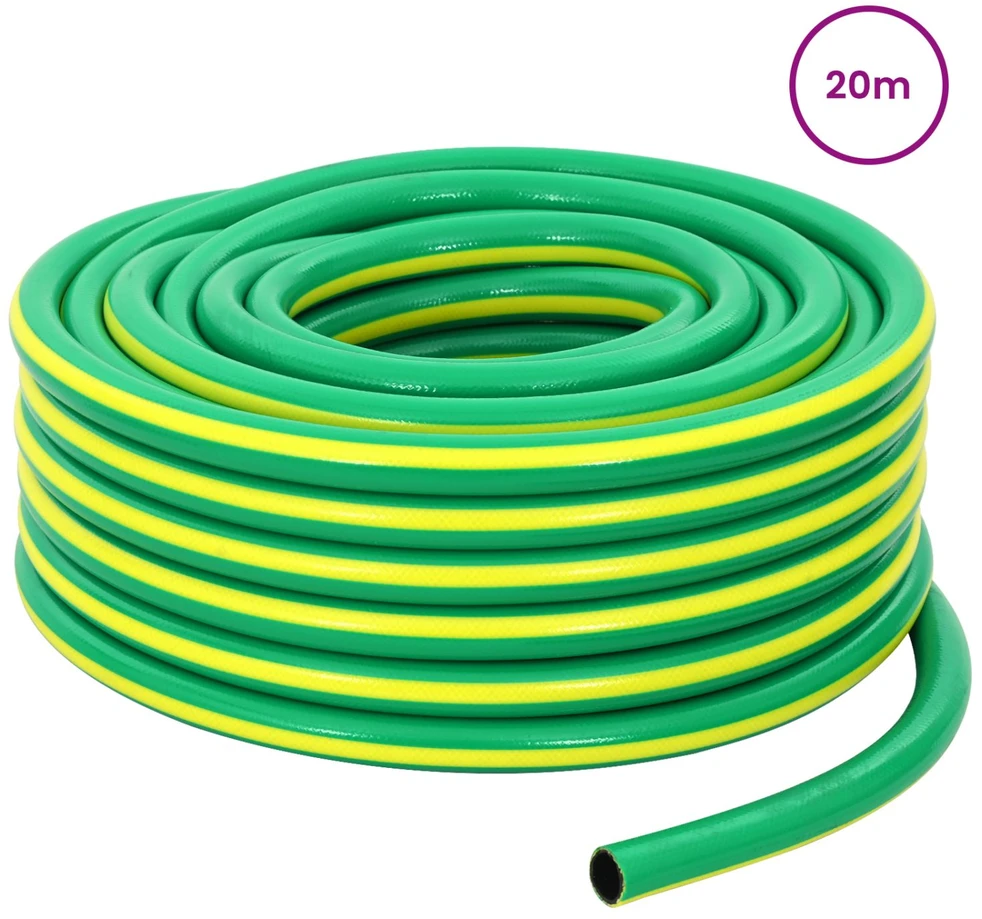 Sodo žarna 5 sluoksnių Žalia ir geltona 12 mm PVC