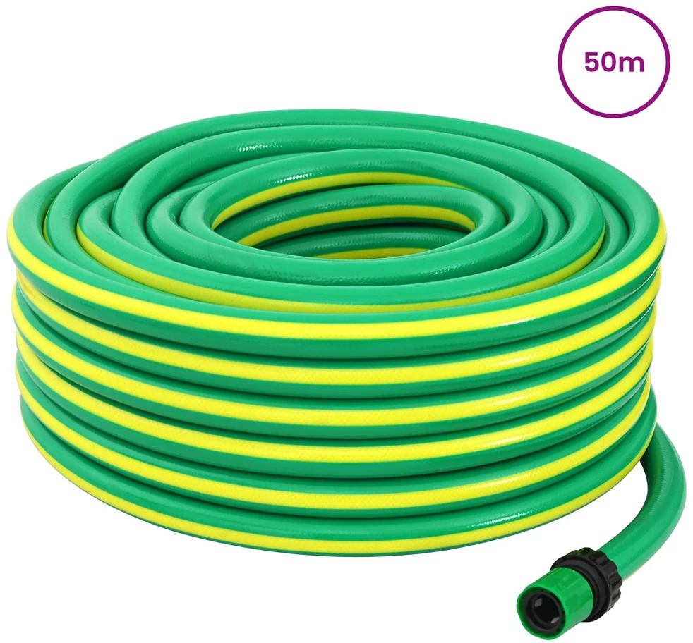 Sodo žarna 5 sluoksnių Žalia ir geltona 1/2'' 50 m PVC
