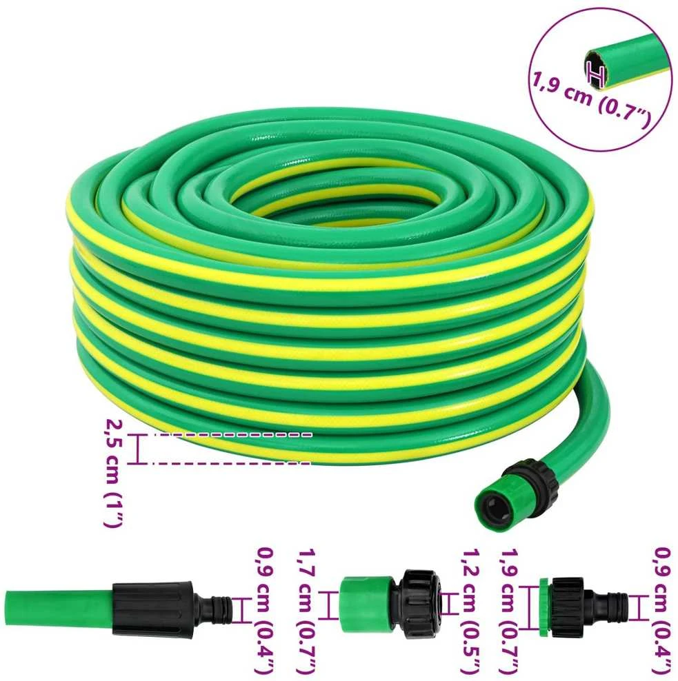 Sodo žarna 5 sluoksnių Žalia ir geltona 19 mm PVC