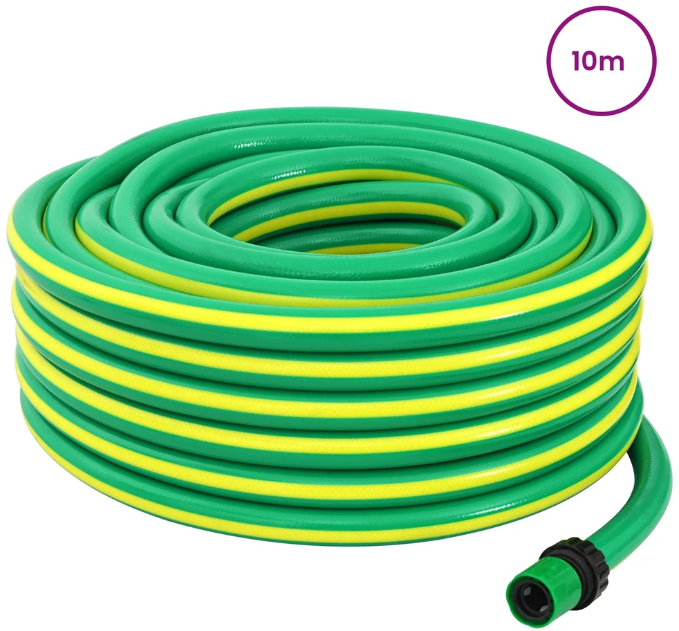 Sodo žarna 5 sluoksnių Žalia ir geltona 1/2'' 10 m PVC