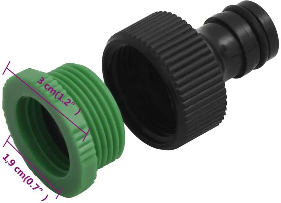 Sodo žarna su tvirtinimo detalėmis, žalia, 0,75", 10m, PVC