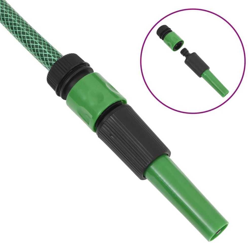 Sodo žarna su tvirtinimo detalėmis, žalia, 0,75", 30m, PVC