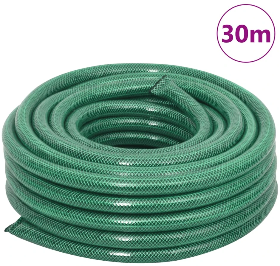 Sodo žarna su tvirtinimo detalėmis, žalia, 0,75", 30m, PVC