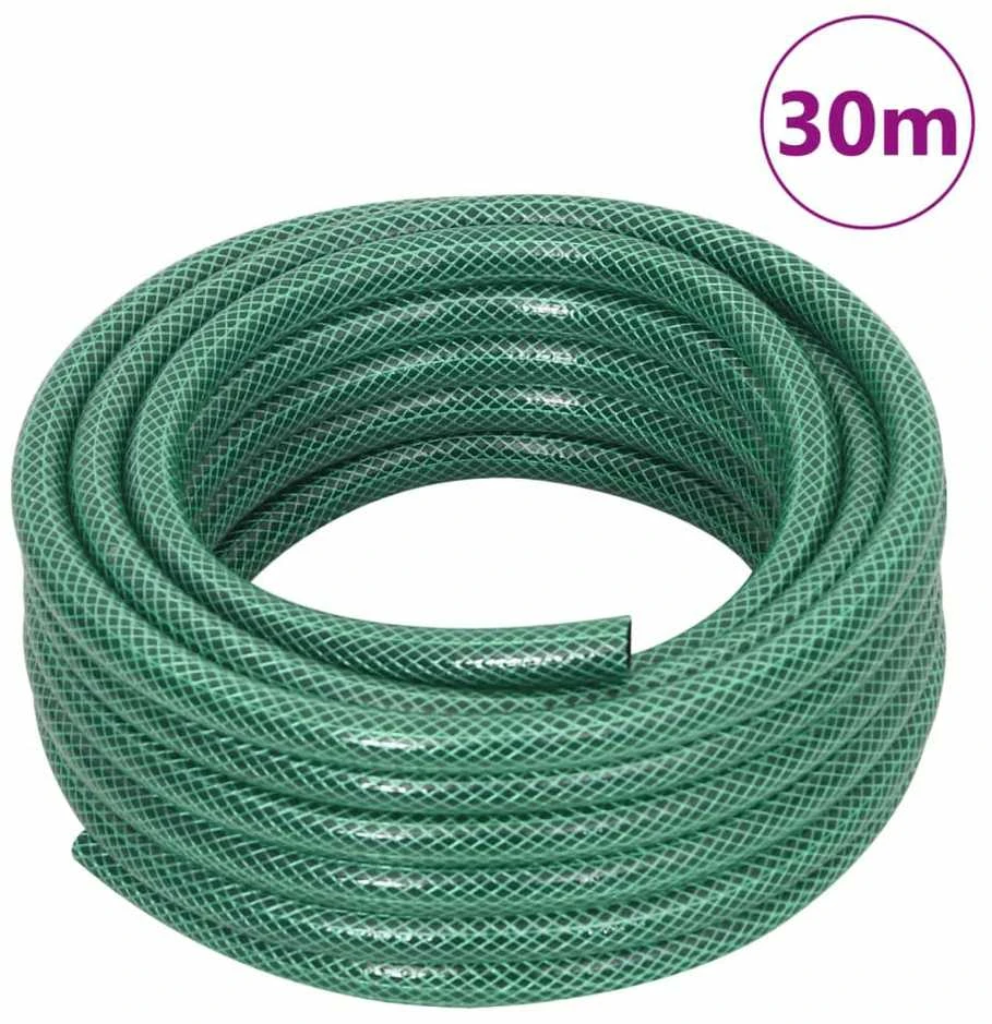 Sodo žarna su tvirtinimo detalėmis, žalia, 0,5", 30m, PVC