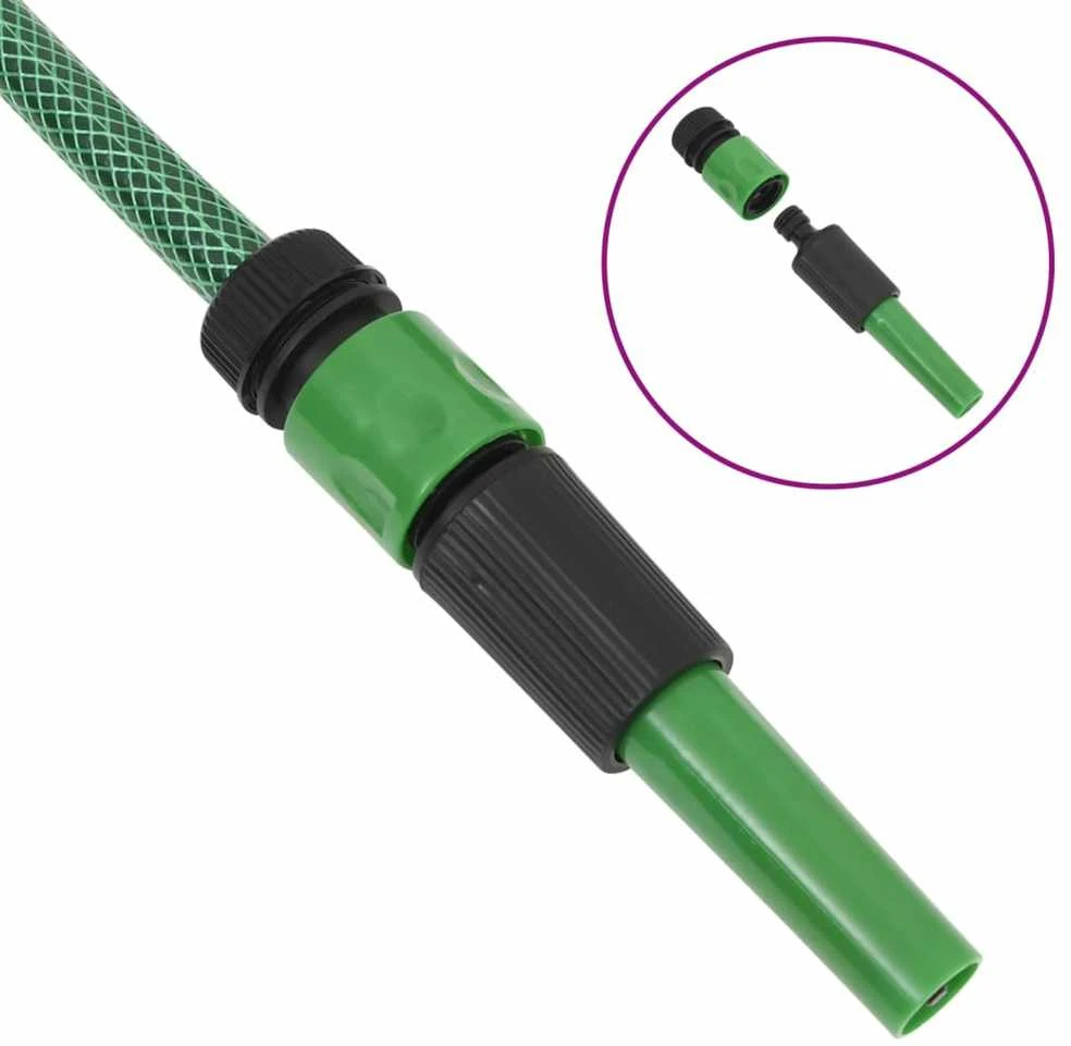 Sodo žarna su tvirtinimo detalėmis, žalia, 0,75", 30m, PVC