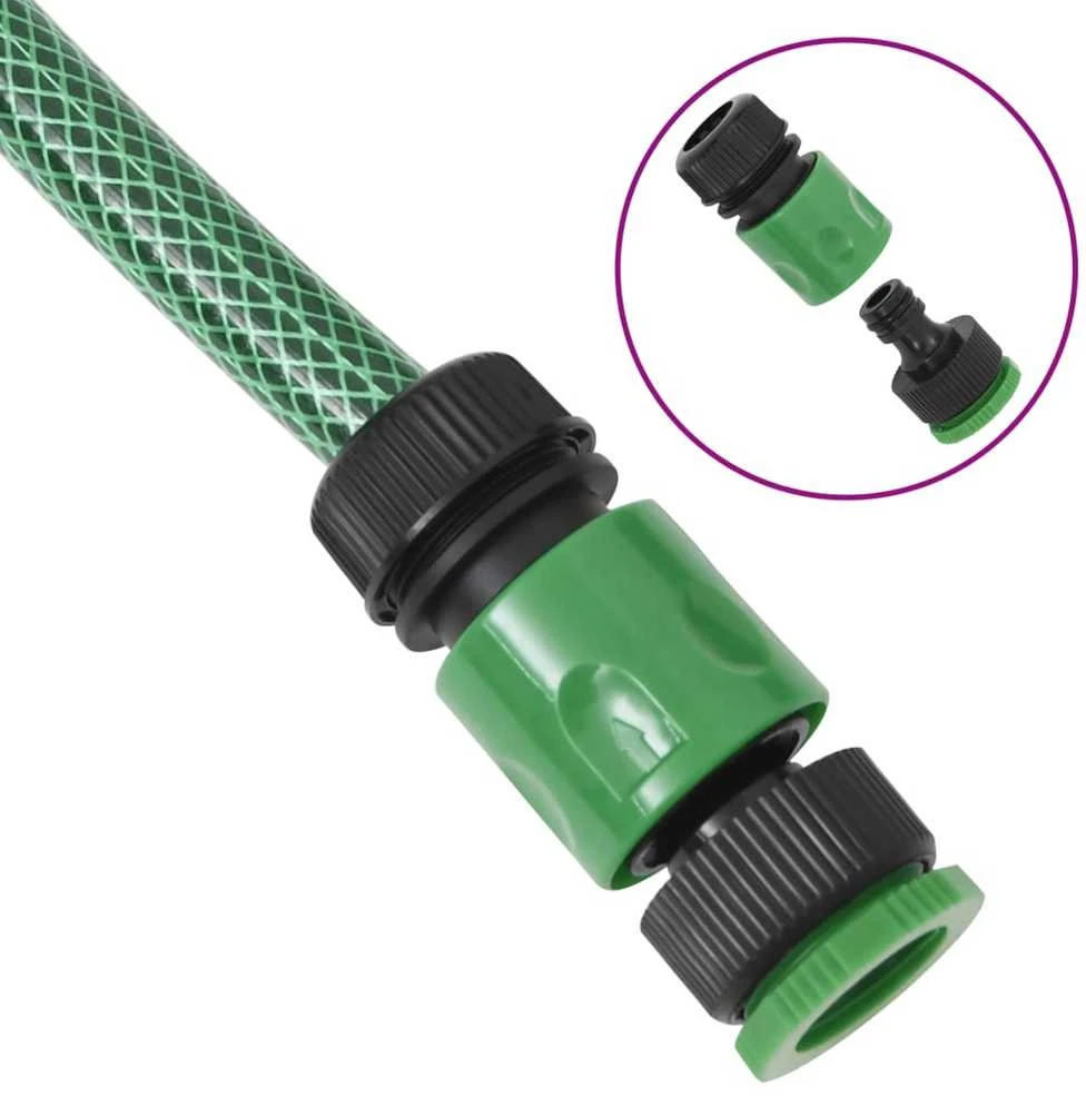 Sodo žarna su tvirtinimo detalėmis, žalia, 0,5", 20m, PVC