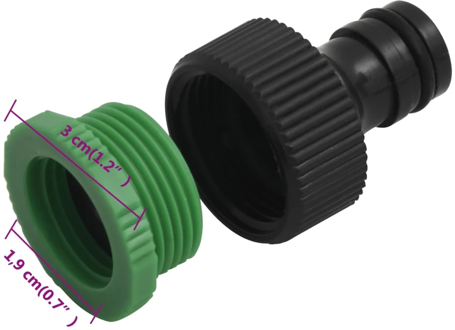 Sodo žarna su tvirtinimo detalėmis, žalia, 0,75", 10m, PVC