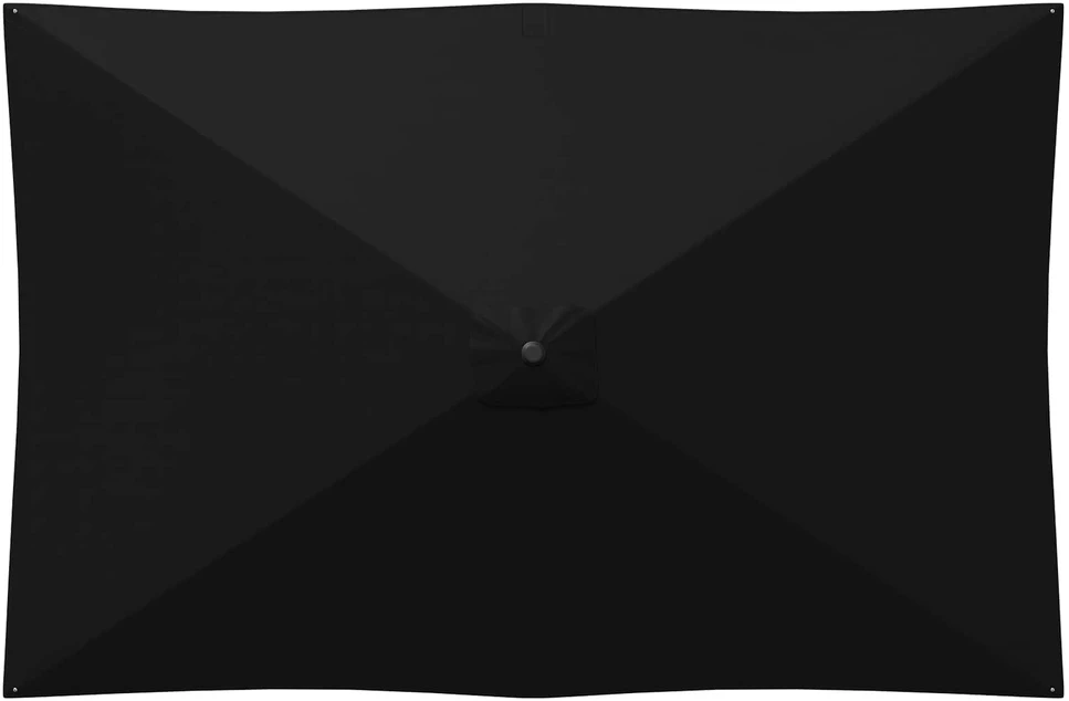 Sodų skėtis su baze 200 x 300 cm Poliesteris Stačiakampio Juoda