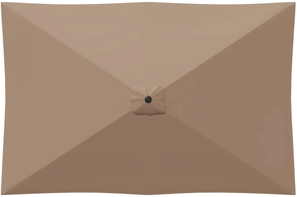 Sodų skėtis su baze 200 x 300 cm Poliesteris Stačiakampio Taupe