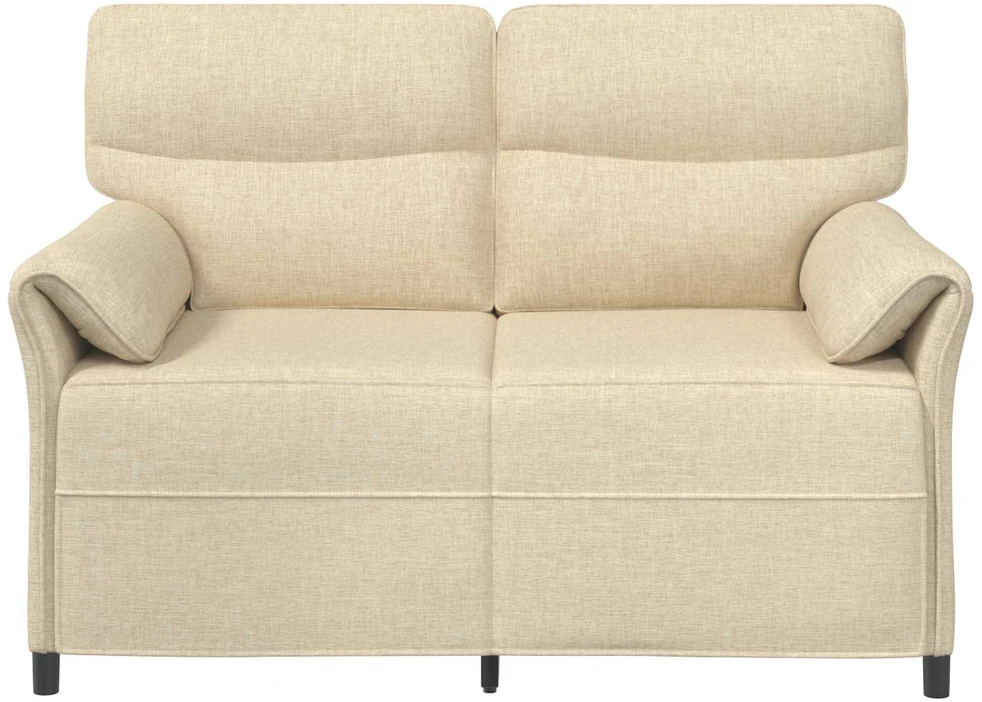 Dvitaškė sofa 2 vietos Kreminė 138 x 83 x 95 cm Audinys