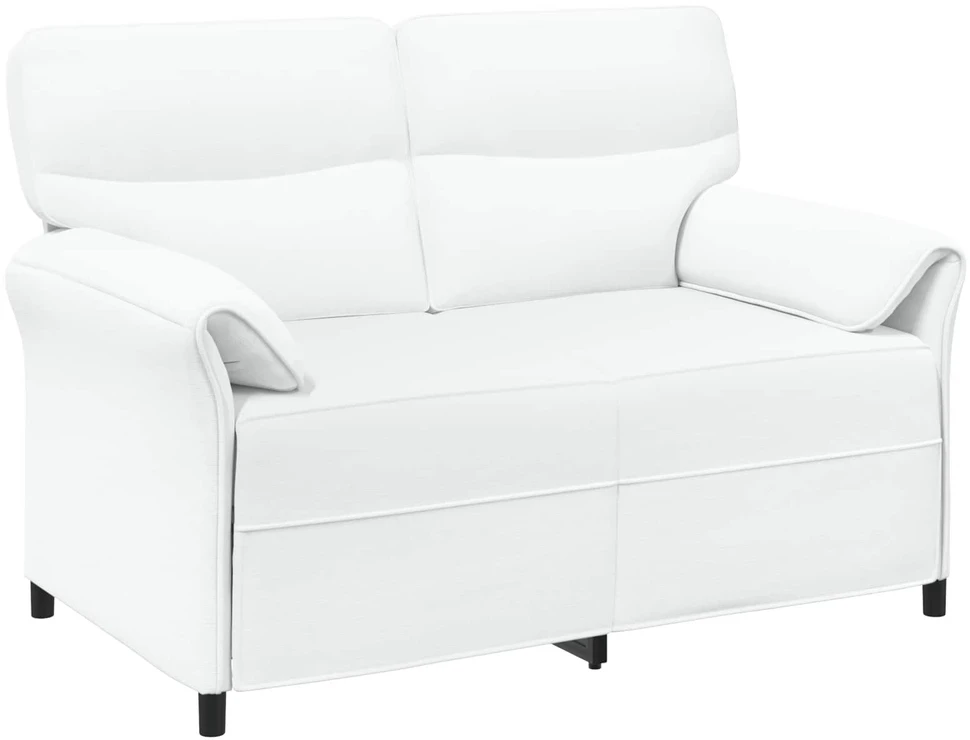 Dvitaškė sofa 2 vietos Balta 138 x 83 x 95 cm Audinys