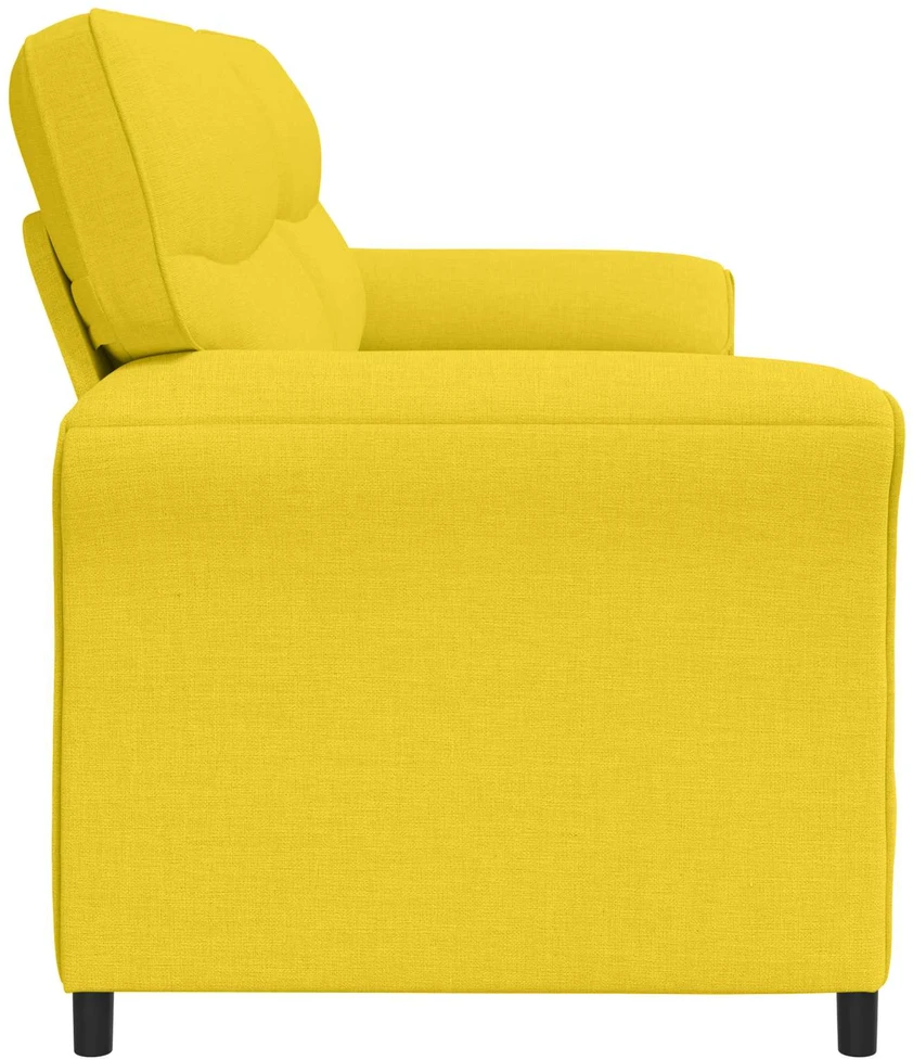 Dvitaškė sofa 2 vietos Šviesi geltona 138 x 83 x 95 cm Audinys