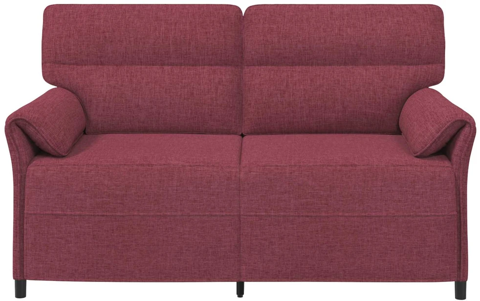 Dvitaškė sofa 2 vietos Vyno raudona 158 x 83 x 95 cm Audinys