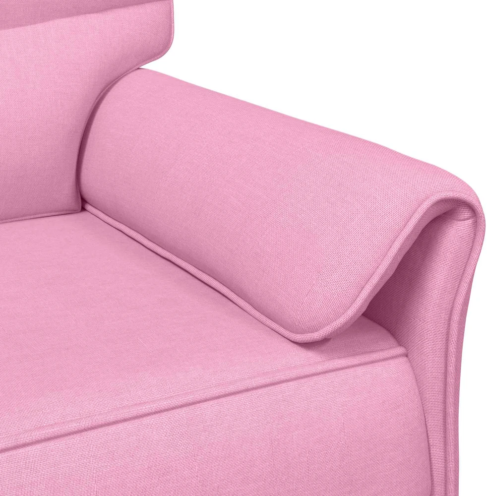 3-Vietis Sofa 3 vietos Rožinė 198 x 83 x 95 cm Audinys