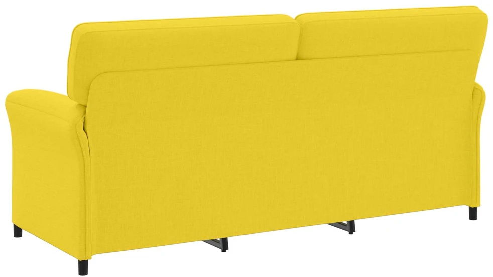 3-Vietis Sofa 3 vietos Šviesi geltona 198 x 83 x 95 cm Audinys
