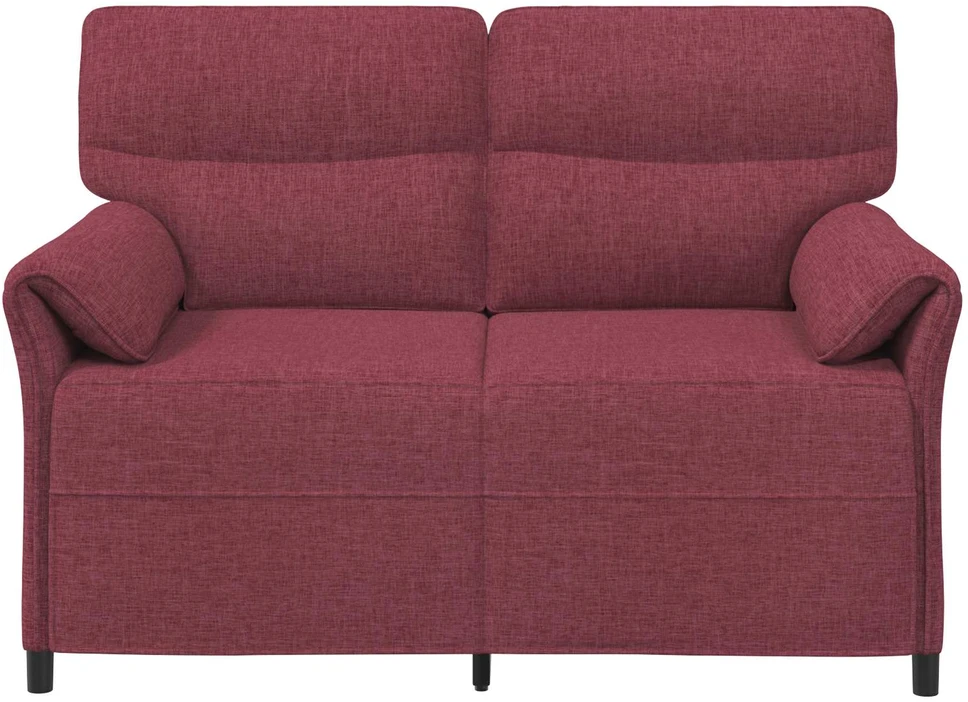 Dvitaškė sofa 2 vietos Vyno raudona 138 x 83 x 95 cm Audinys