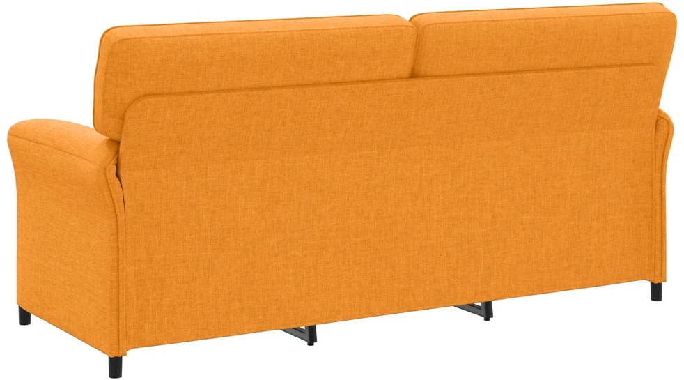 3-Vietis Sofa 3 vietos Tamsiai geltona 198 x 83 x 95 cm Audinys
