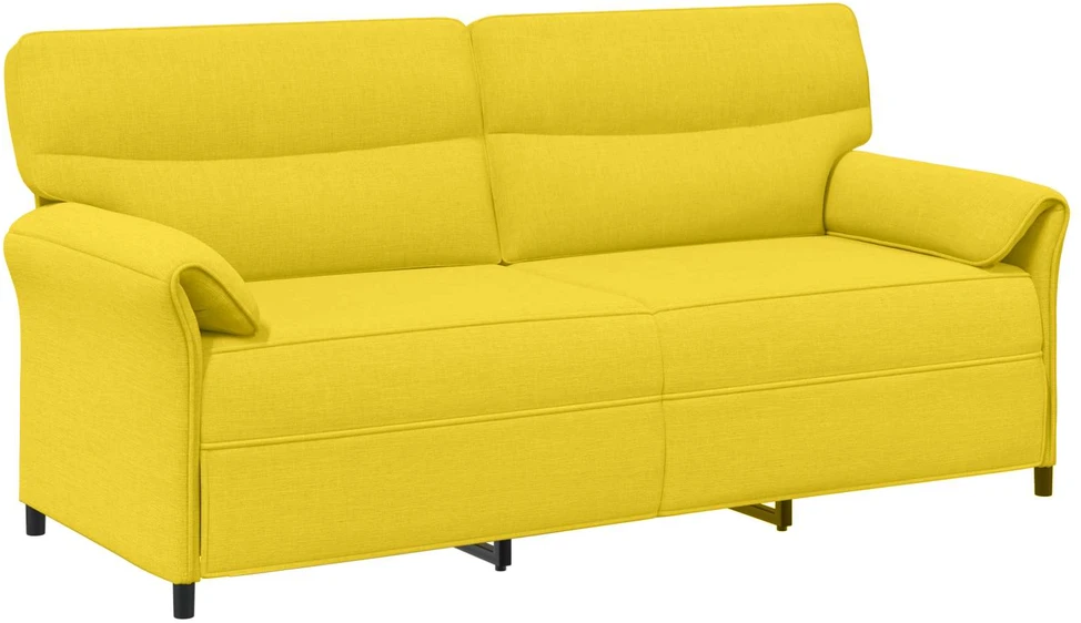 3-Vietis Sofa 3 vietos Šviesi geltona 198 x 83 x 95 cm Audinys