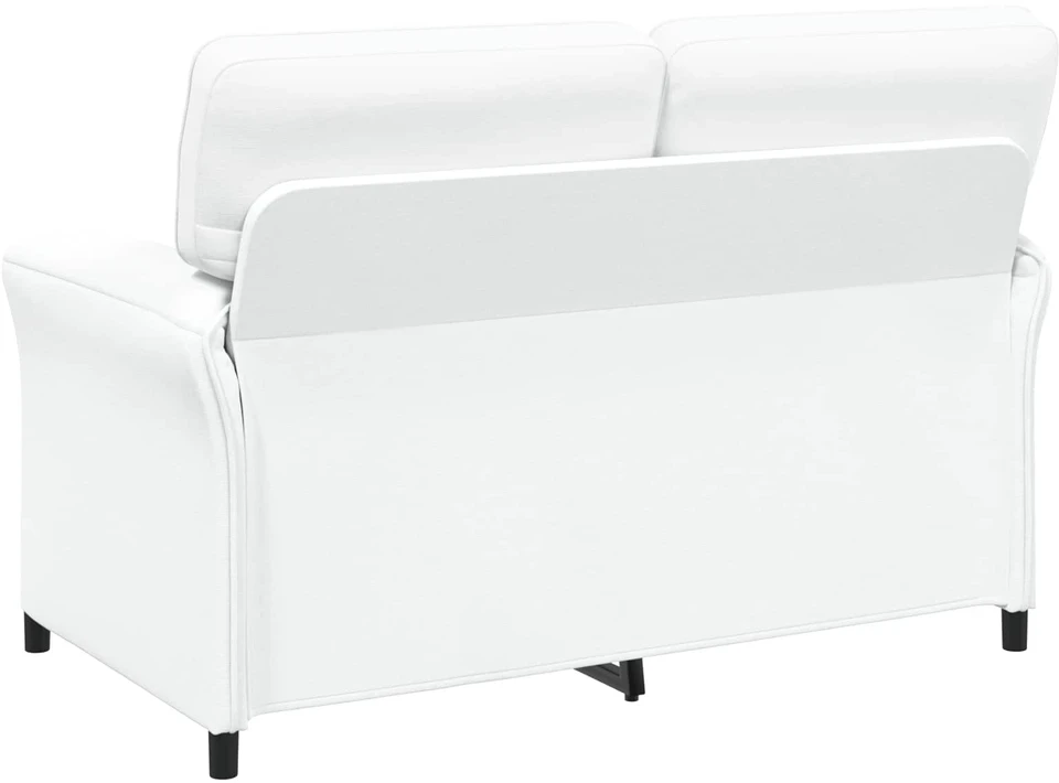 Dvitaškė sofa 2 vietos Balta 138 x 83 x 95 cm Audinys