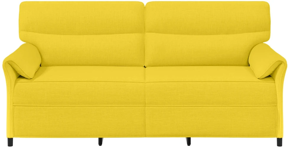 3-Vietis Sofa 3 vietos Šviesi geltona 198 x 83 x 95 cm Audinys