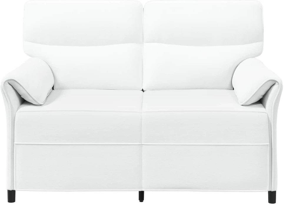 Dvitaškė sofa 2 vietos Balta 138 x 83 x 95 cm Audinys
