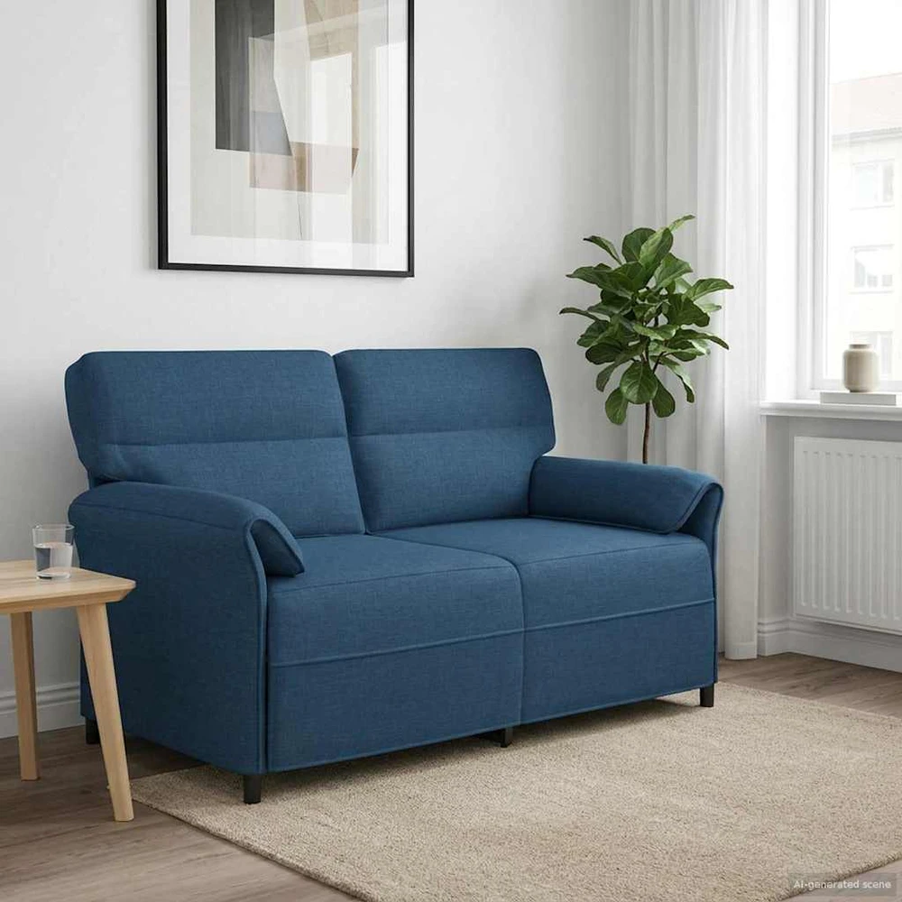 Dvitaškė sofa 2 vietos Mėlyna 158 x 83 x 95 cm Audinys