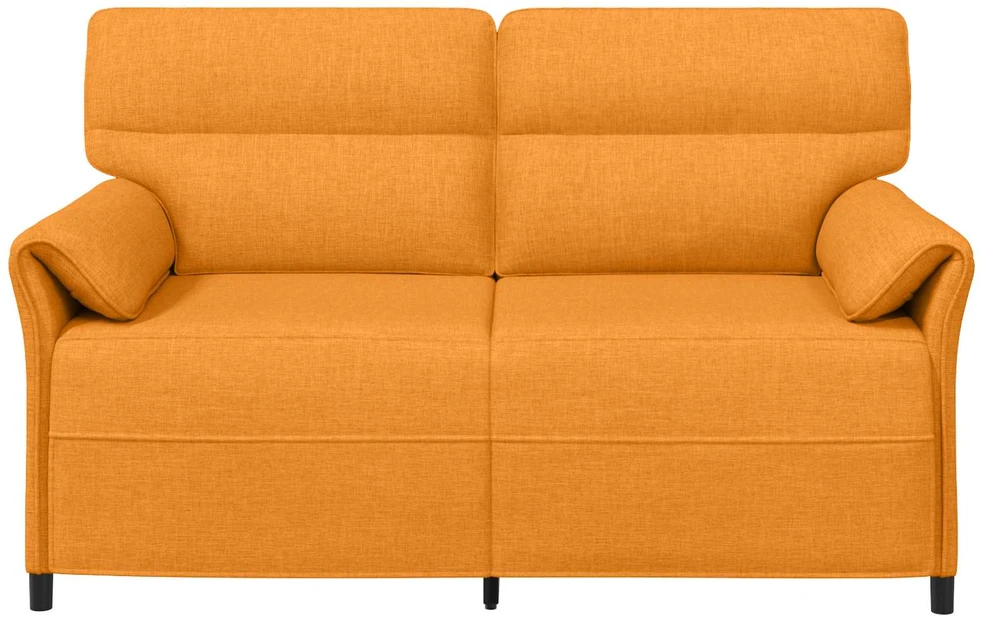 Dvitaškė sofa 2 vietos Tamsiai geltona 158 x 83 x 95 cm Audinys