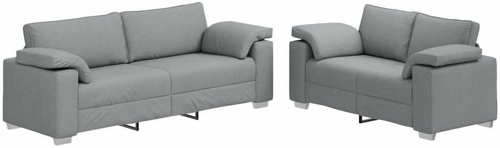 Sofa 2 vnt. Šviesiai pilka audinys